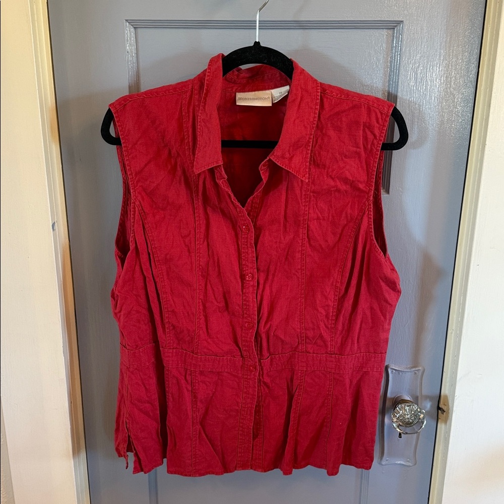 Worthington Vibrant Red Sleeveless Top